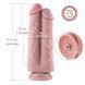 Двойной дилдо для секс-машин Hismith 8.5&rdquo; Two Cocks One Hole Silicone Dildo