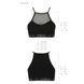 Спортивный топ с прозрачной вставкой Passion PS006 TOP XL, black