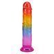 Дилдо Doc Johnson Crystal Jellies - 7 Inch Сlassic Dong - Rainbow