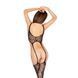 Бодістокінг Passion BS016 black, комбінезон, імітація топа і панчіх