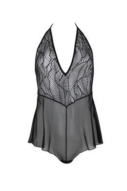 Боди Passion LEAFA BODY black, L/XL, на завязках, мягкая чашка, низ в виде шортиков