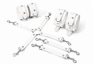 Набор для БДСМ Feral Feelings BDSM Kit 3 White, наручники, поножи, крестовина
