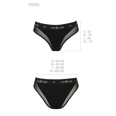 Трусики с прозрачной вставкой Passion PS002 PANTIES S, black