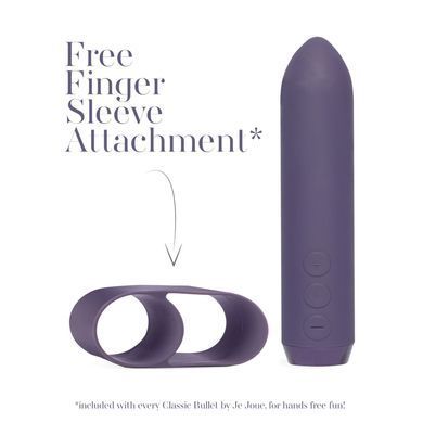 Мінівібратор Je Joue - Classic Bullet Vibrator Purple з глибокою вібрацією і фіксацією на палець