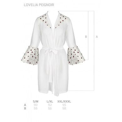Воздушный пеньюар Passion LOVELIA PEIGNOIR S/M, white