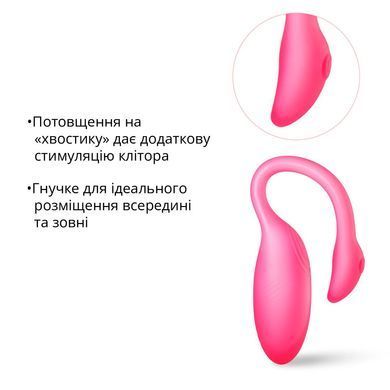 Смарт-виброяйцо Magic Motion Flamingo Max Pink 2 в 1: виброяйцо и тренажер Кегеля, 10 режимов