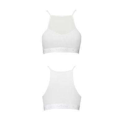 Спортивний топ з прозорою вставкою Passion PS006 TOP L, white