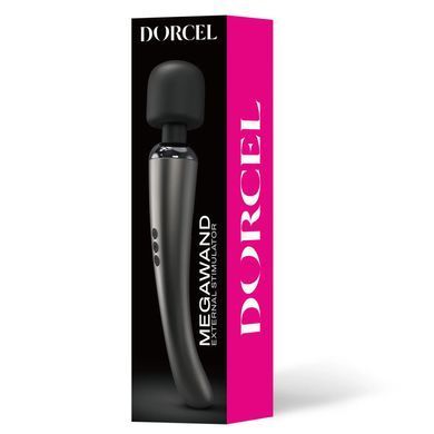 Мощный вибромассажер Dorcel Megawand Chrome Silver перезаряжаемый, 160 режимов