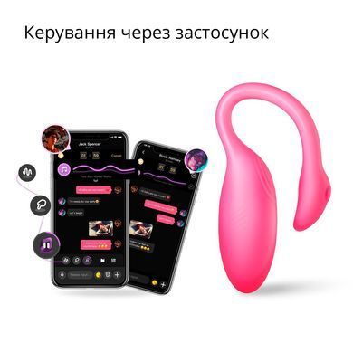 Смарт-виброяйцо Magic Motion Flamingo Max Pink 2 в 1: виброяйцо и тренажер Кегеля, 10 режимов