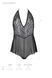 Боди Passion LEAFA BODY black, L/XL, на завязках, мягкая чашка, низ в виде шортиков