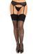 Чулки со стразами Leg Avenue Wide Top Rhinestone Sheer Stockings, One Size, черные, выше колена