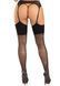 Чулки со стразами Leg Avenue Wide Top Rhinestone Sheer Stockings, One Size, черные, выше колена