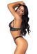 Эротический комплект со стрепами и стразами Leg Avenue Ready Or Not S Black, бра + стринги