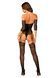 (SALE) Нейлоновий бодістокінг з імітацією панчіх Obsessive Bodystocking G333 S/M/L, black, з доступом