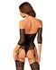 (SALE) Нейлоновий бодістокінг з імітацією панчіх Obsessive Bodystocking G333 S/M/L, black, з доступом