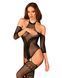 (SALE) Нейлоновий бодістокінг з імітацією панчіх Obsessive Bodystocking G333 S/M/L, black, з доступом