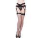 Эротический комплект чулок с поясом и подвязками, One Size Black
