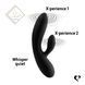 Гибкий вибратор кролик с двумя моторами FeelzToys Lea Rabbit Vibrator Black