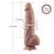 Гибкий фаллоимитатор для секс-машин Hismith 9.25″ Silicone Dildo, система KlicLok