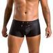 Чоловічі шкіряні боксери з клапаном Passion 050 SHORT PATRICK L/XL Black