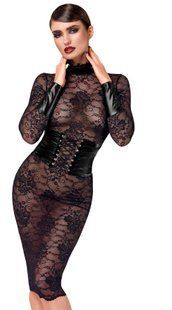 Платье Noir Handmade F375 Noirelle Lace Corset Midi dress L
