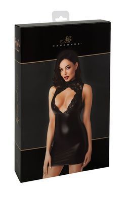 Платье Noir Handmade F343 Powerwetlook and lace mini skirt - S