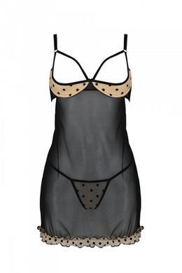 Эротический пеньюар Passion MARINA CHEMISE, XXL/XXXL, beige