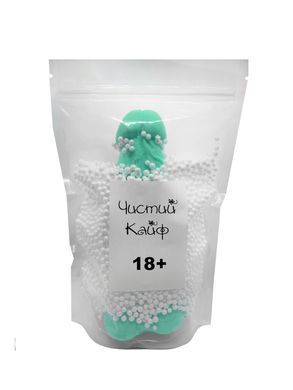 Крафтовое мыло-член с присоской Чистий Кайф Turquoise size XL, натуральное