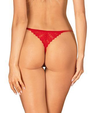 Трусики с доступом Obsessive Ingridia crotchless thong XS/S, красные