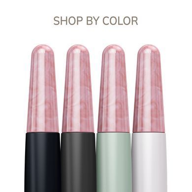 Ручка-масажер для обличчя з рожевим кварцом GESKE SmartAppGuided Double-Sided Rose Quartz Depuffing Pen 7в1 black