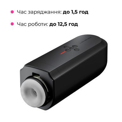 Интерактивный смарт-мастурбатор Lovense Solace, до 280 фрикций в минуту, до 12,5 часов работы