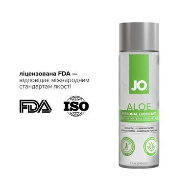 Смазка на водной основе JO H2O Organic Aloe (236 мл), увлажняющий и успокаивающий эффект