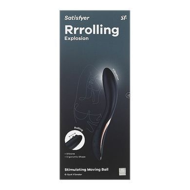 Вібратор із перлинною стимуляцією точки G Satisfyer Rrrolling Explosion Black