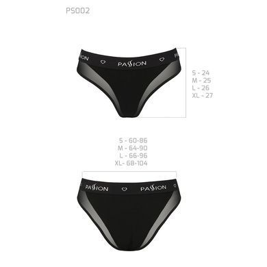 Трусики с прозрачной вставкой Passion PS002 PANTIES XL, black