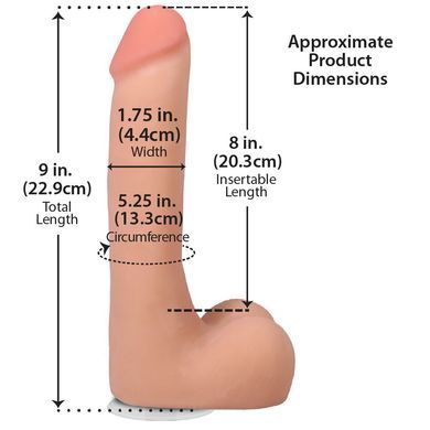 Фаллоимитатор Doc Johnson The Realistic Cock ULTRASKYN - 9 Inch with Balls Vanilla