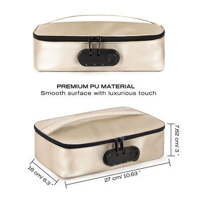 Кейс для игрушек Dorcel DISCREET BOX LUXURY GOLD, кодовый замок, 27&times;16&times;7,62 см