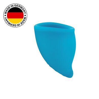 Менструальна чаша Fun Factory FUN CUP SIZE A, бірюзова, багаторазова, діаметр 4 см, об&rsquo;єм 20 мл