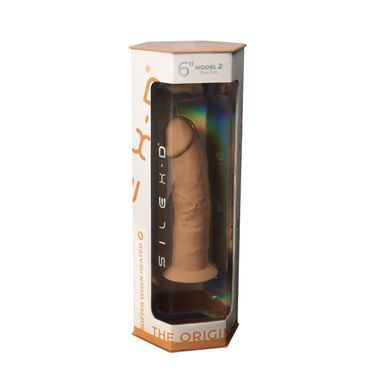 Фаллоимитатор SilexD Robby Caramel (MODEL 2 size 6in), двухслойный, силикон+Silexpan, диаметр 3,5см