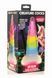 Фэнтезийный фаллоимитатор Creature Cocks Luminescent Rainbow Silicone Dildo, светится в темноте, 19,6 см