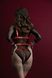 Женская сбруя с цепью и фиксаторами Feral Feelings Harness with Cuffs Red