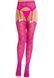 Колготки-чулки Leg Avenue Heart Garterbelt Stockings One Size Magenta