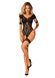 (SALE) Нейлоновый бодистокинг с имитацией гартер Obsessive Bodystocking G334 S/M/L, black, с доступом