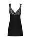 Сорочка бэби-долл с кружевом на груди Obsessive Donna Dream babydoll M/L Black, стринги