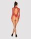 Сетчатый бодистокинг с длинным рукавом Obsessive B126 teddy red XL/XXL, красный
