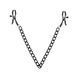 Зажимы для сосков Bedroom Fantasies: Nipple Clamps with Chain, черные