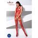 Бодистокинг Passion BS070 red, комбинезон, имитация чулок и ажурного топа