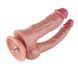 Двойной фаллоимитатор для секс-машин Hismith Double Penetrator, 9.25&Prime;, KlicLok и присоска
