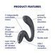 Вагинально-клиторальный вибратор Satisfyer G for Goddess 3 Dark Grey, 2 мотора