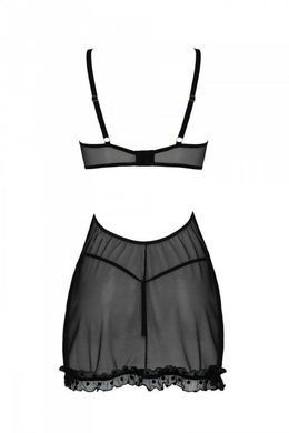 Эротический пеньюар Passion MARINA CHEMISE, L/XL, black