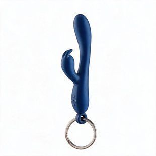 Брелок вібратор-кролик Diverty Sex Blue
